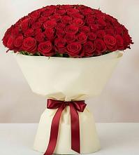Букет 101 Красная роза Милано в Циолковском