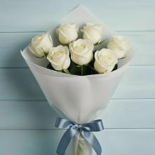 Букет 7 Белых роз Эдлесс Лав в Циолковском