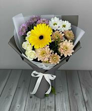 Букет цветов из:  Розы, Герберы и Хризантемы #REPLACE_PRED# Циолковском