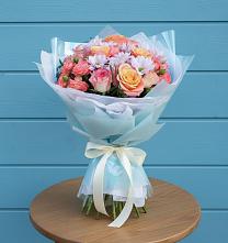 Букет цветов из:  Хризантемы и Розы в Циолковском